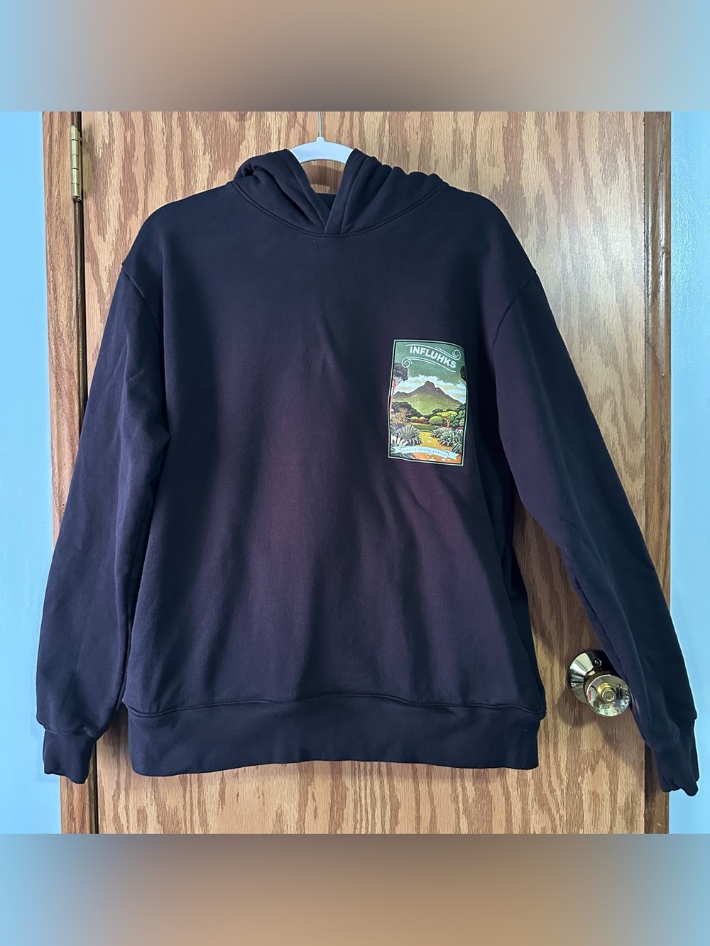 Men’s Influhks Made In South Africa Black Hooded Sweatshirt Size M W/Pockets